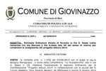 Ordinanza 65 PM: divieto di fermata in Via G. Sasso